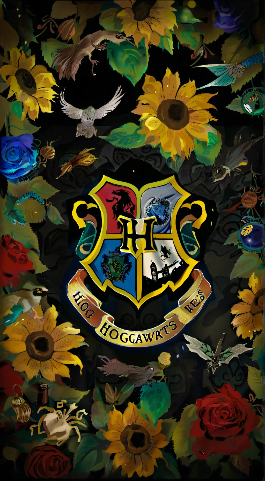 ai character: Hogwarts  background