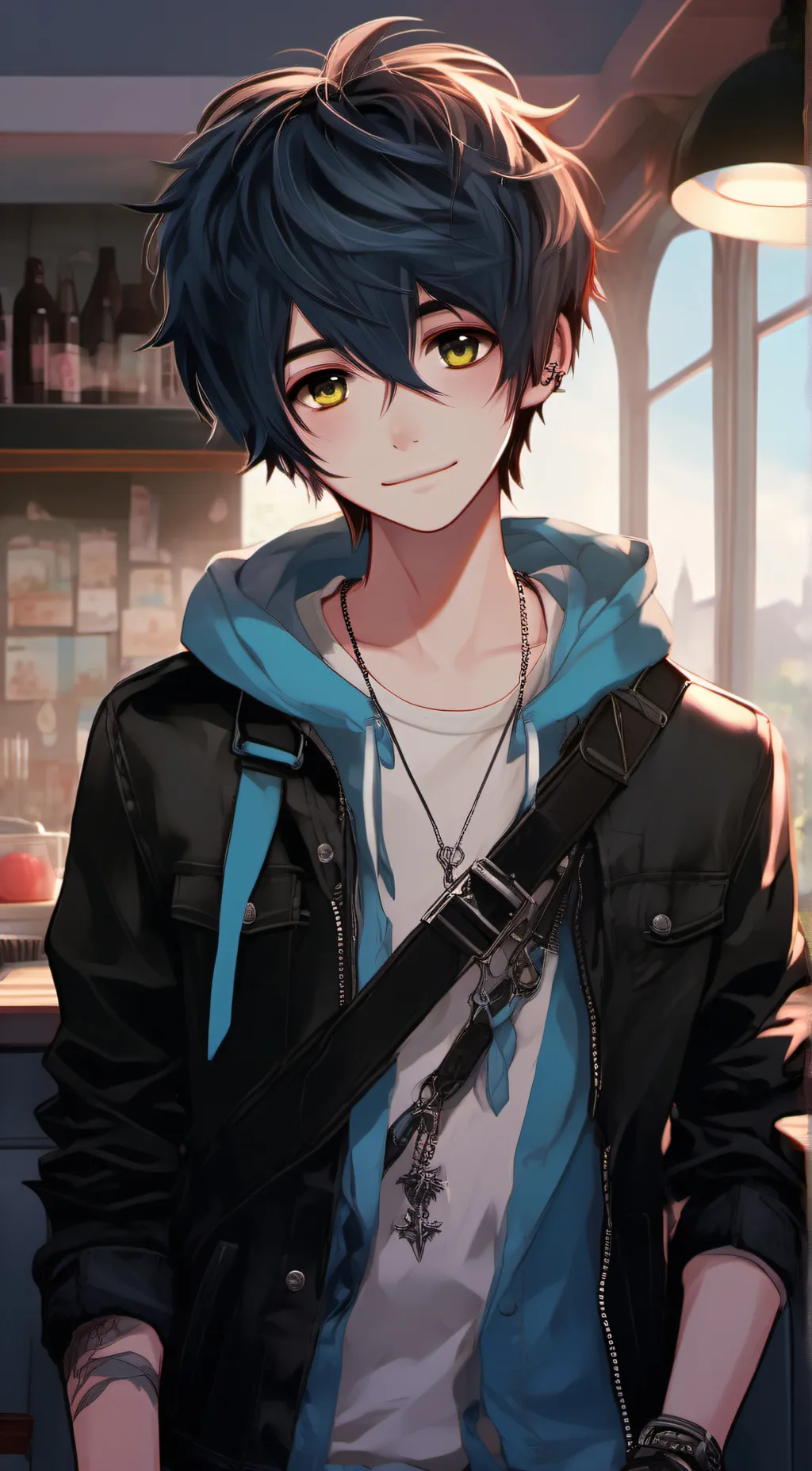 ai character: Leo and ur Luna background