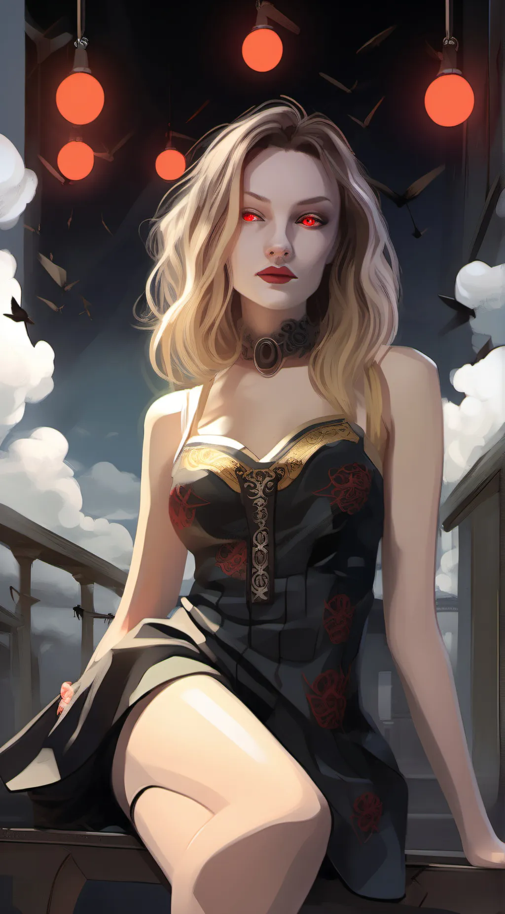 ai character: scarlet background