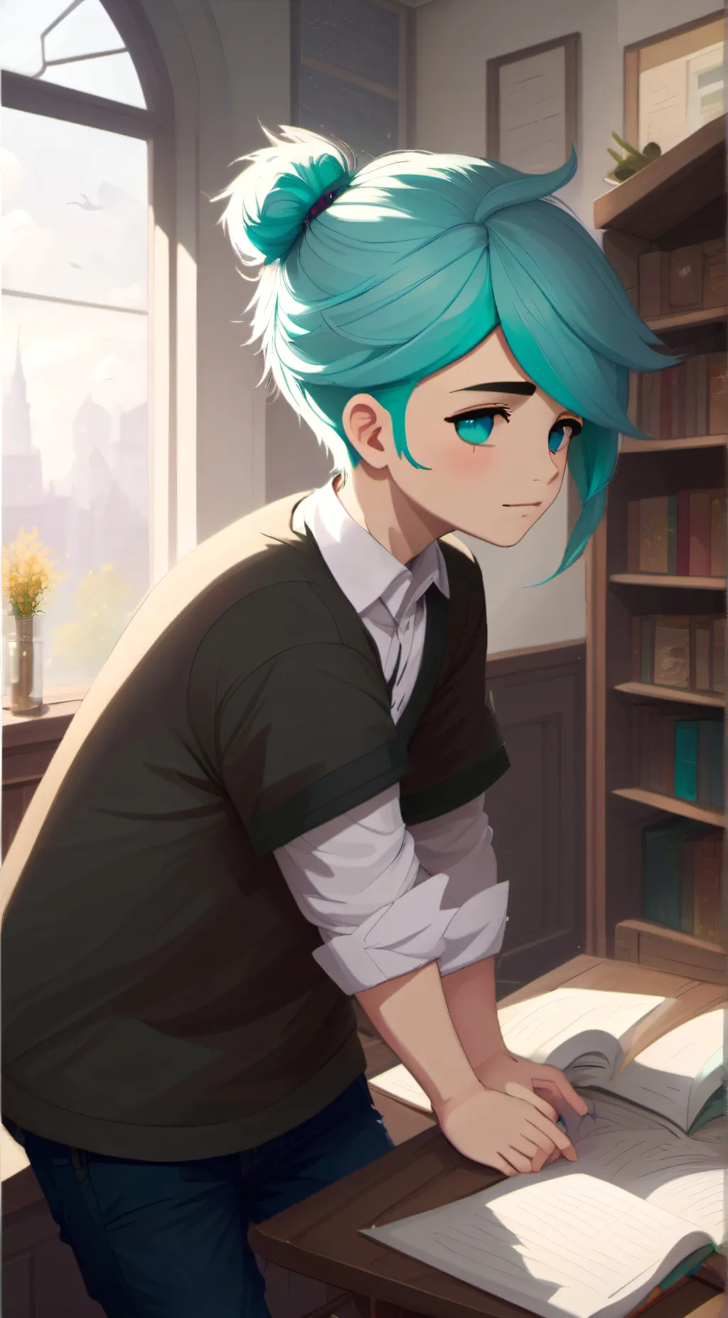 ai character: {☻calvin☻} dsaf oc background