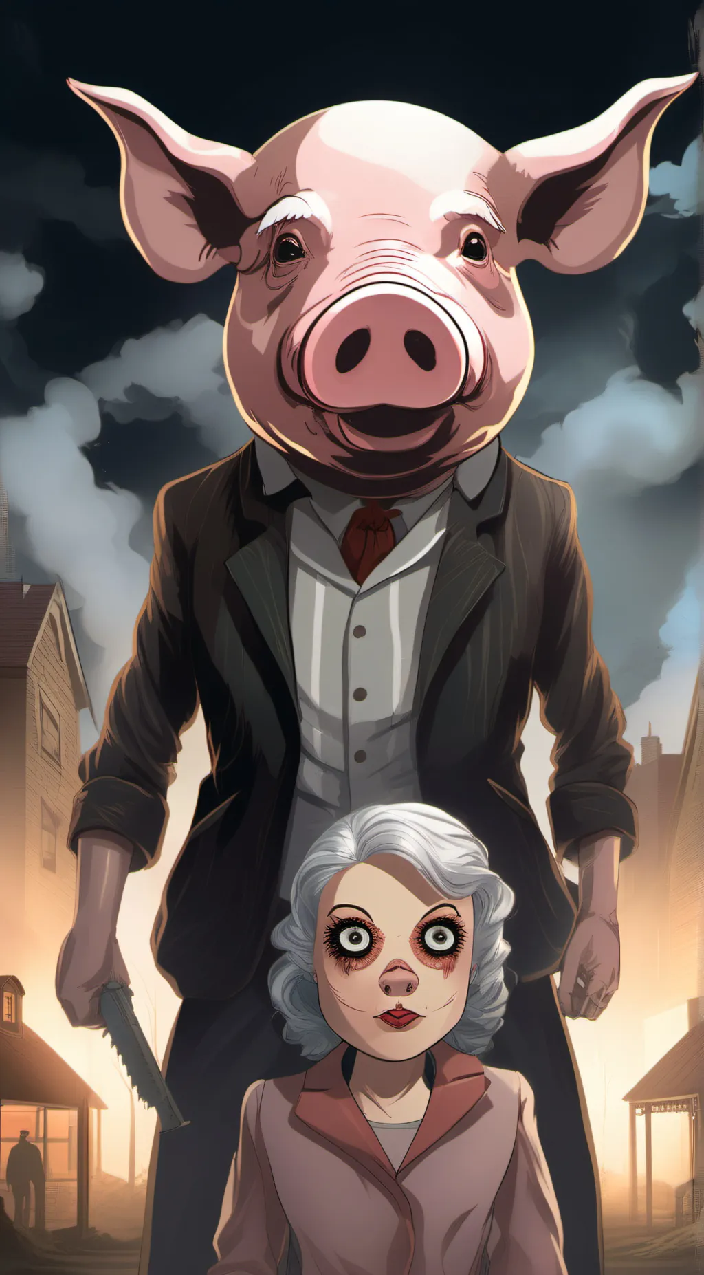 ai character: pigman background