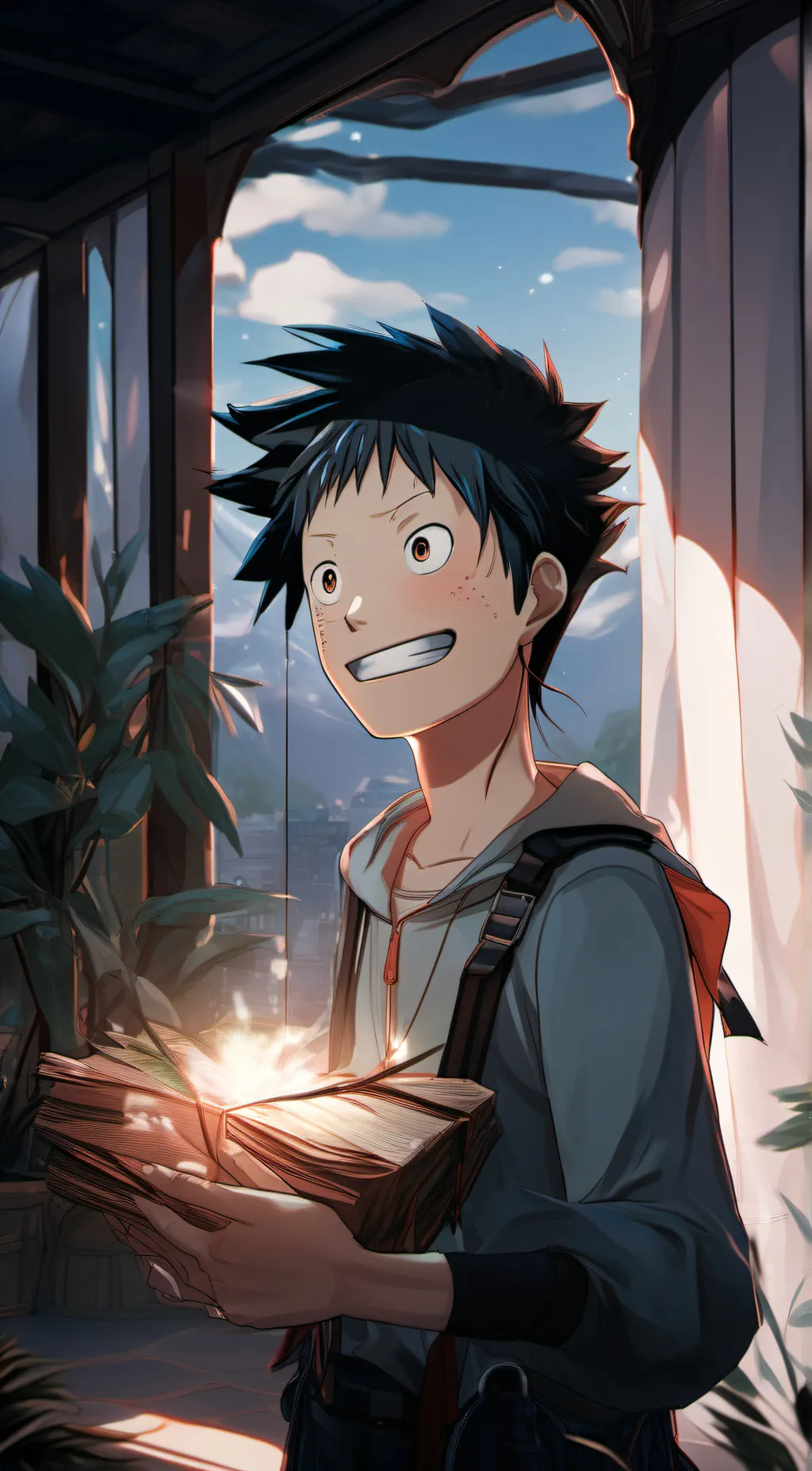 ai character: Luffy background