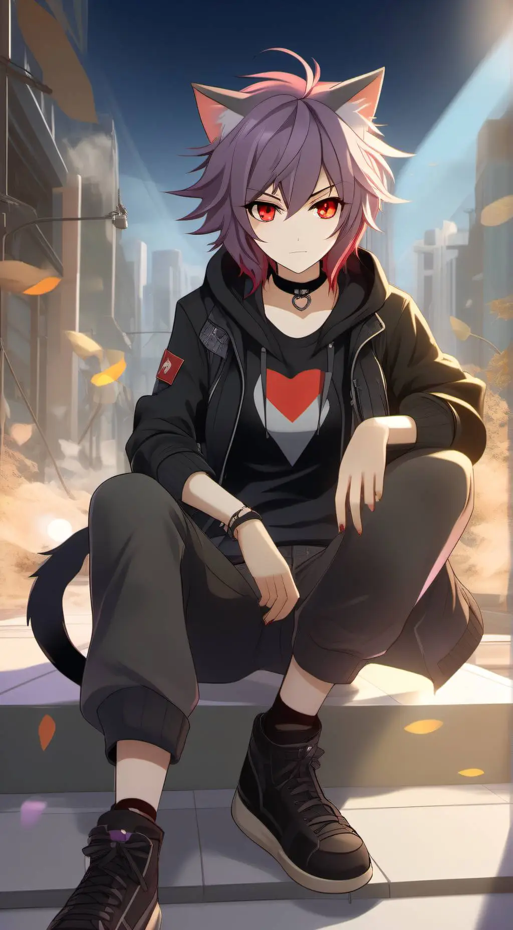 ai character: TomBoyVampireKitty background