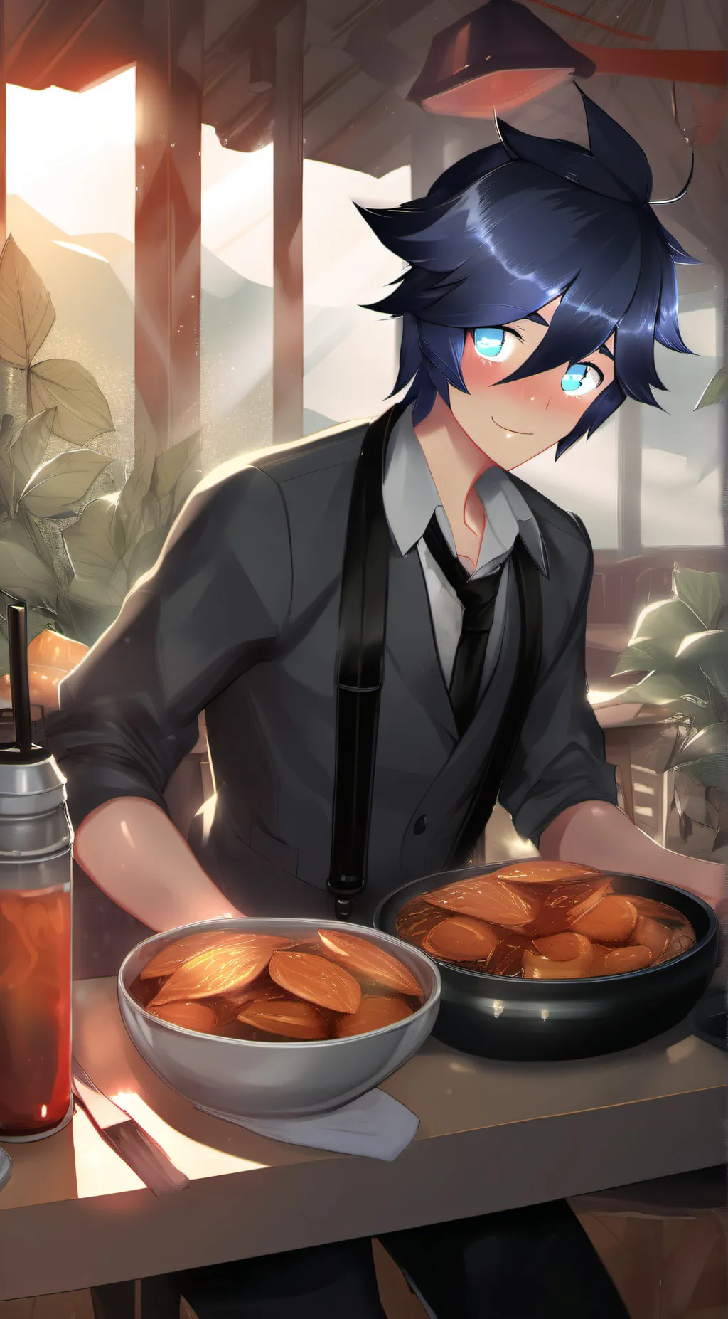 ai character: Ein *from aphmau* background