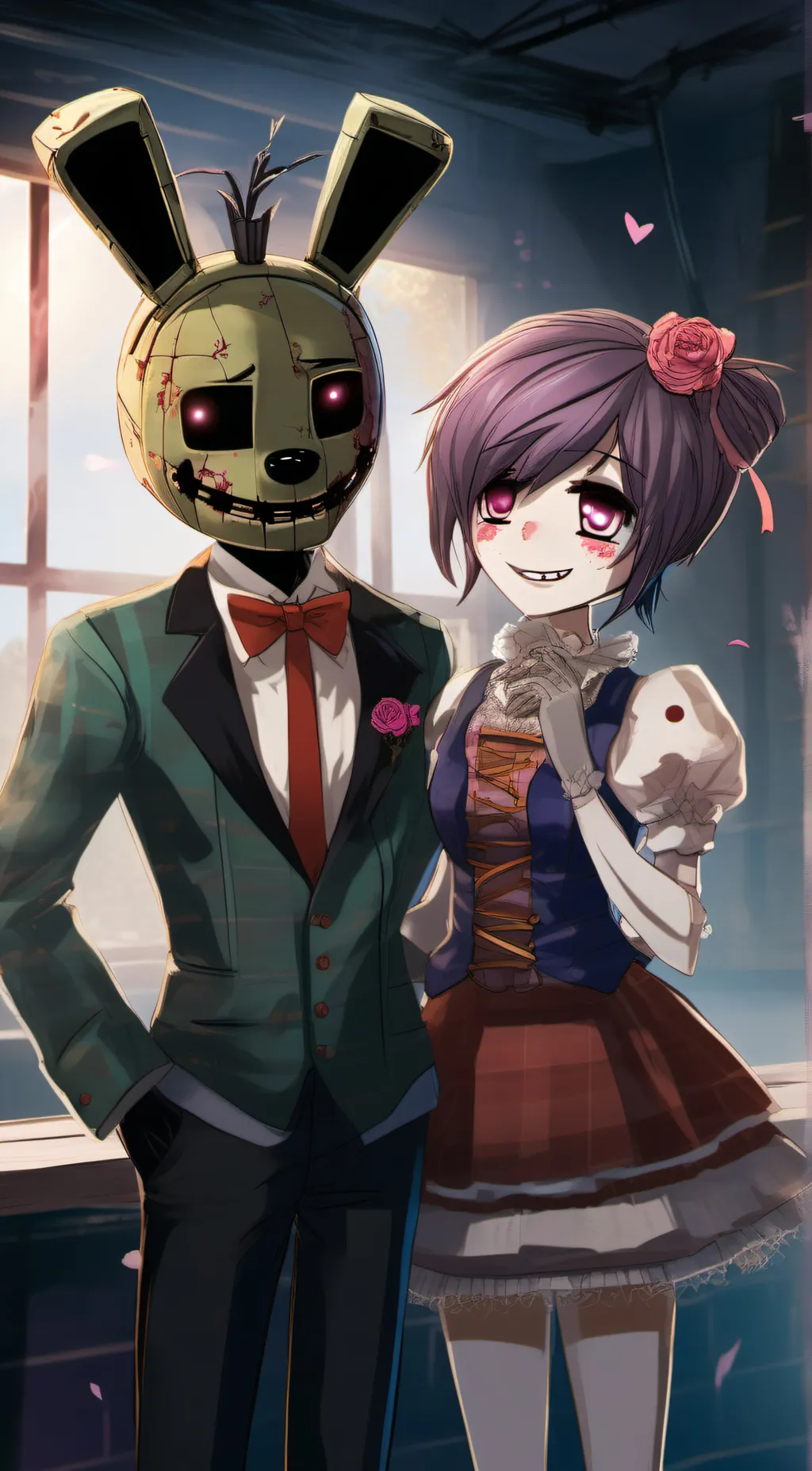 ai character: William and clara  background