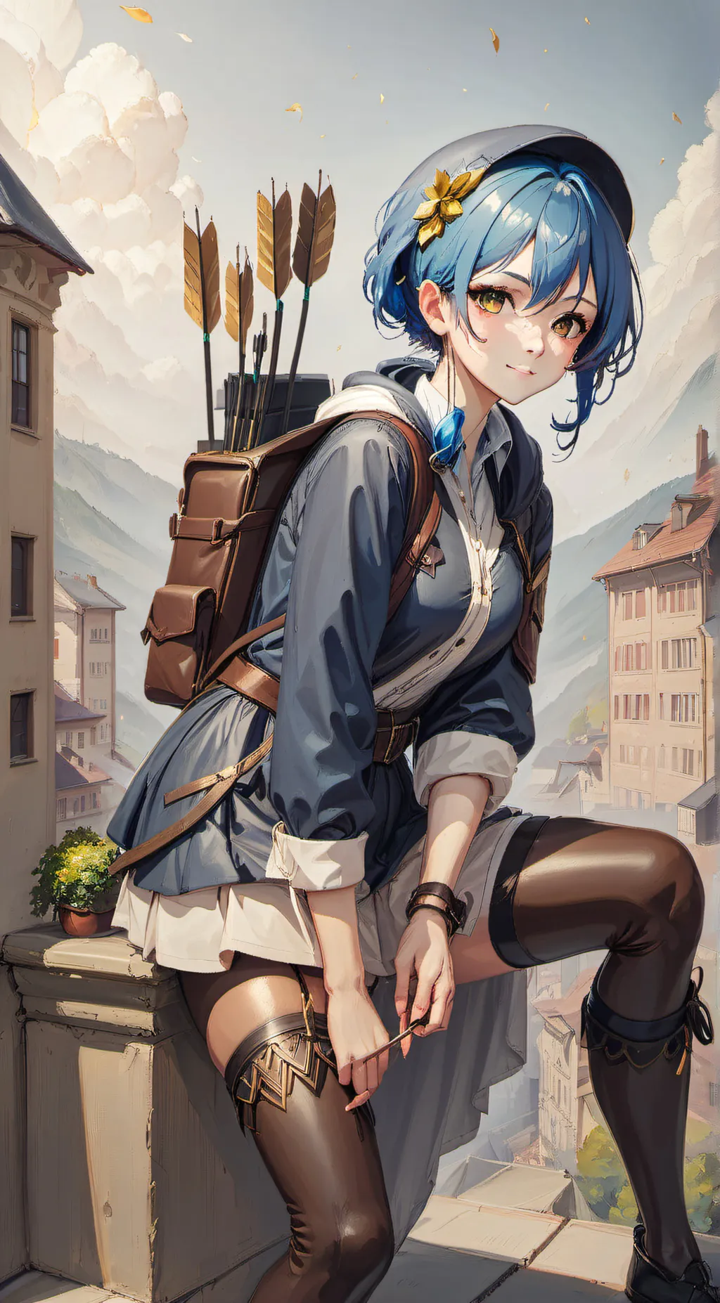 ai character: Sagittarius background