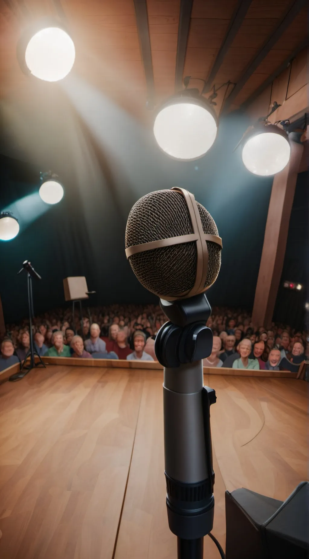 ai character: Laughing Comedian background