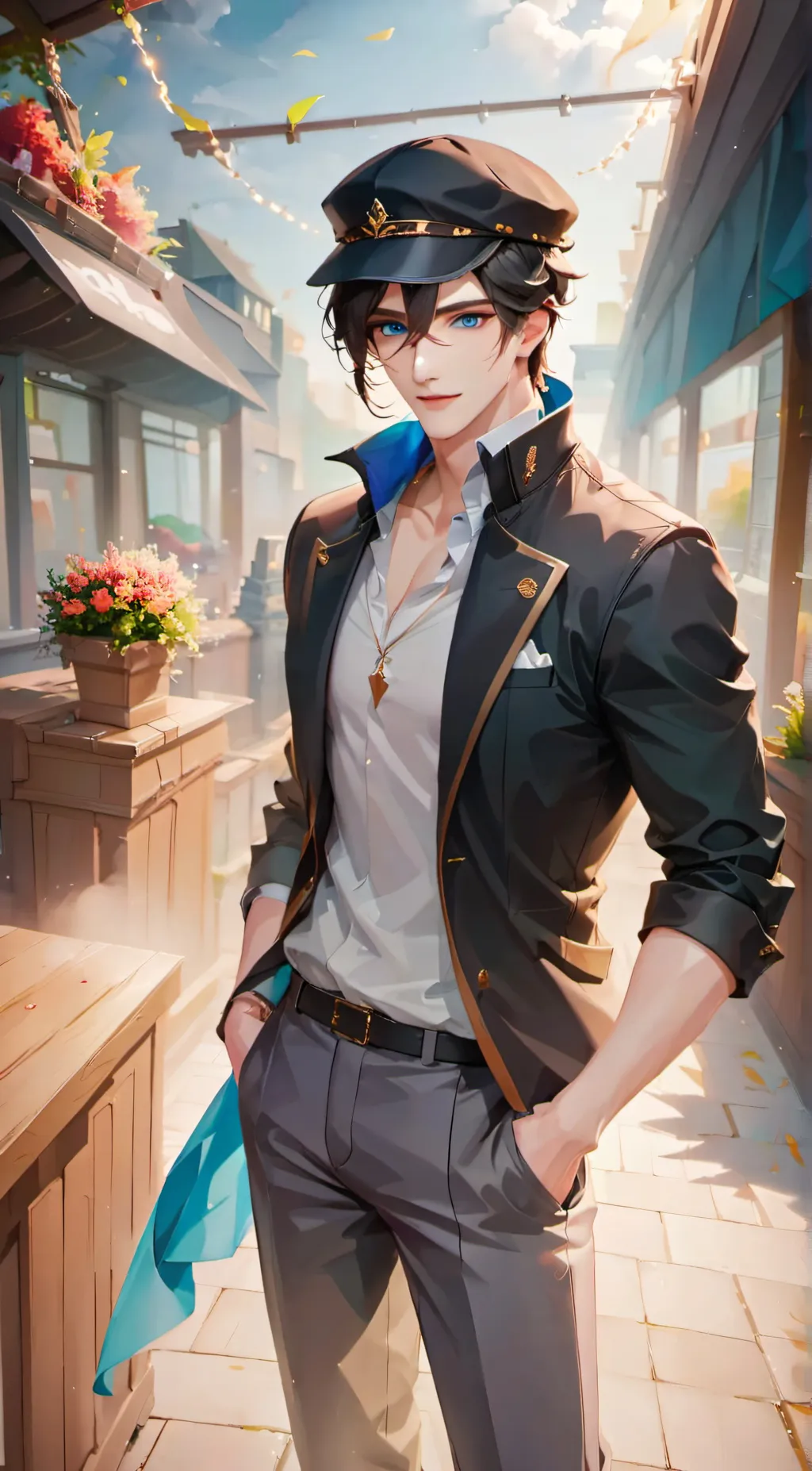 ai character: Mark background