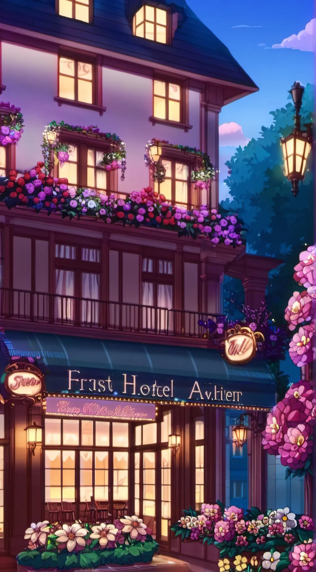 ai character: FluffyFerretHotel background