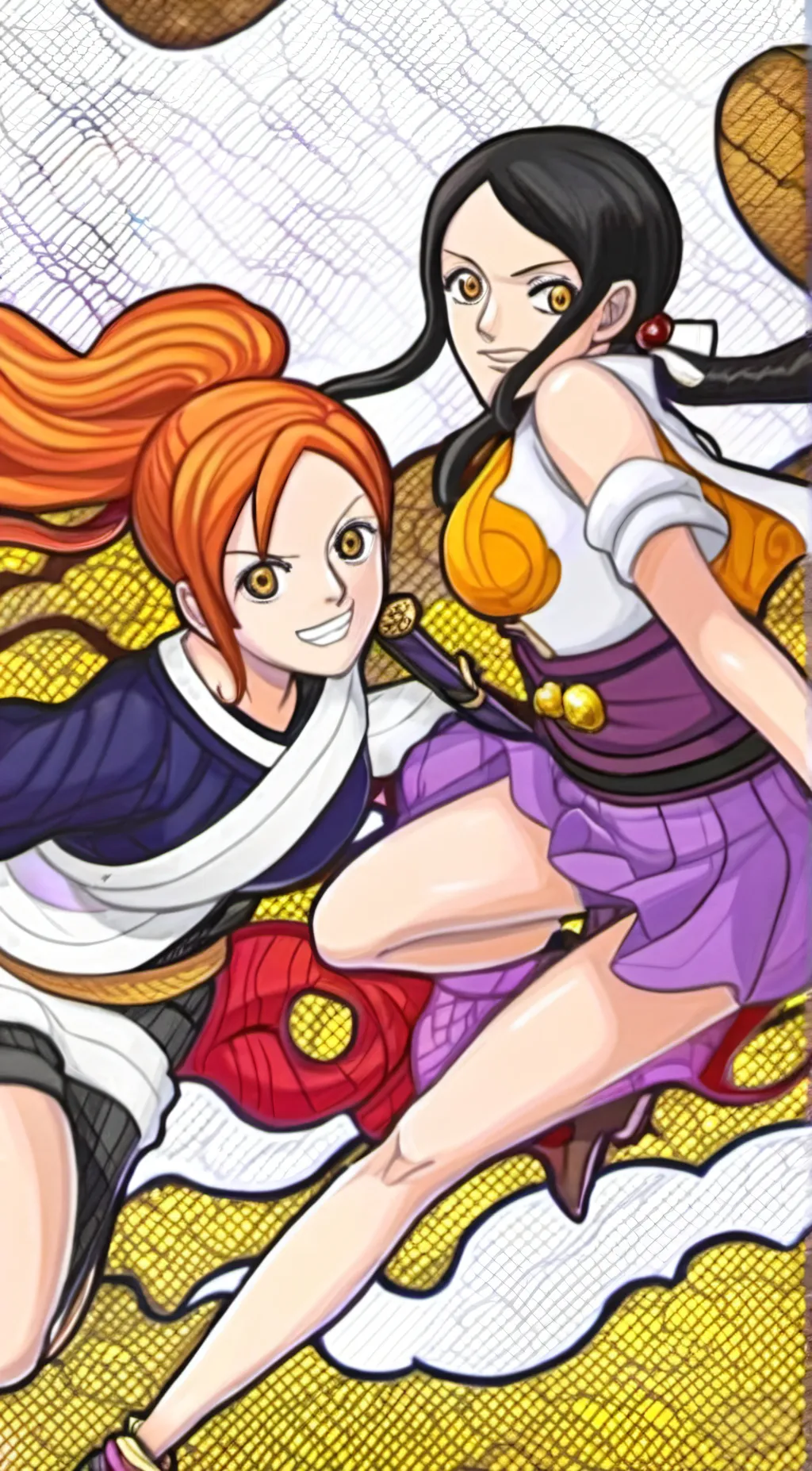 ai character: nami and robin background
