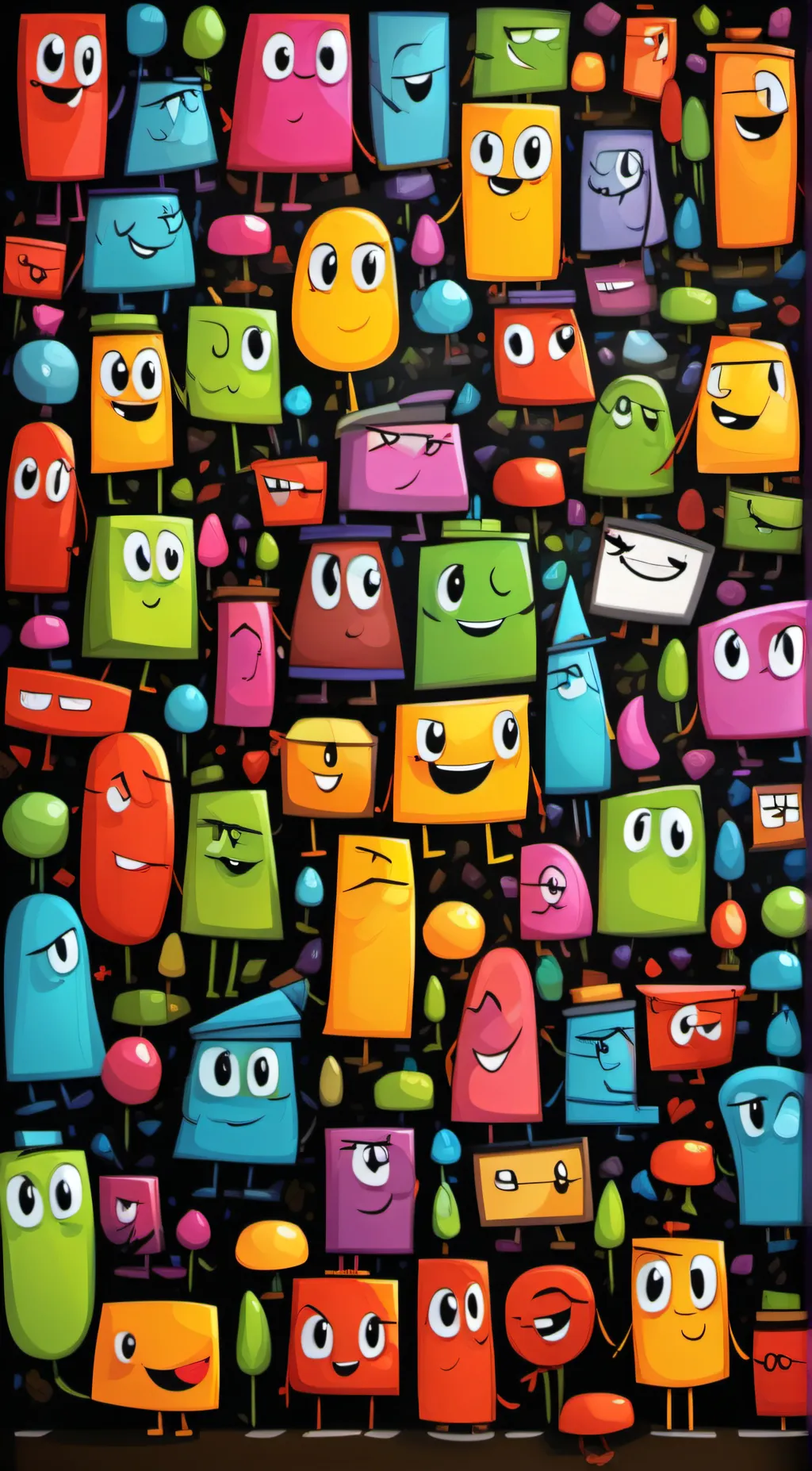 ai character: Bfdi background