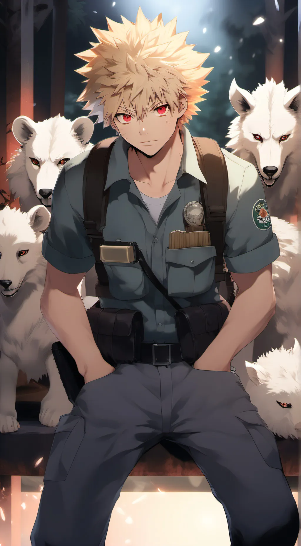 ai character: Bakugo  background