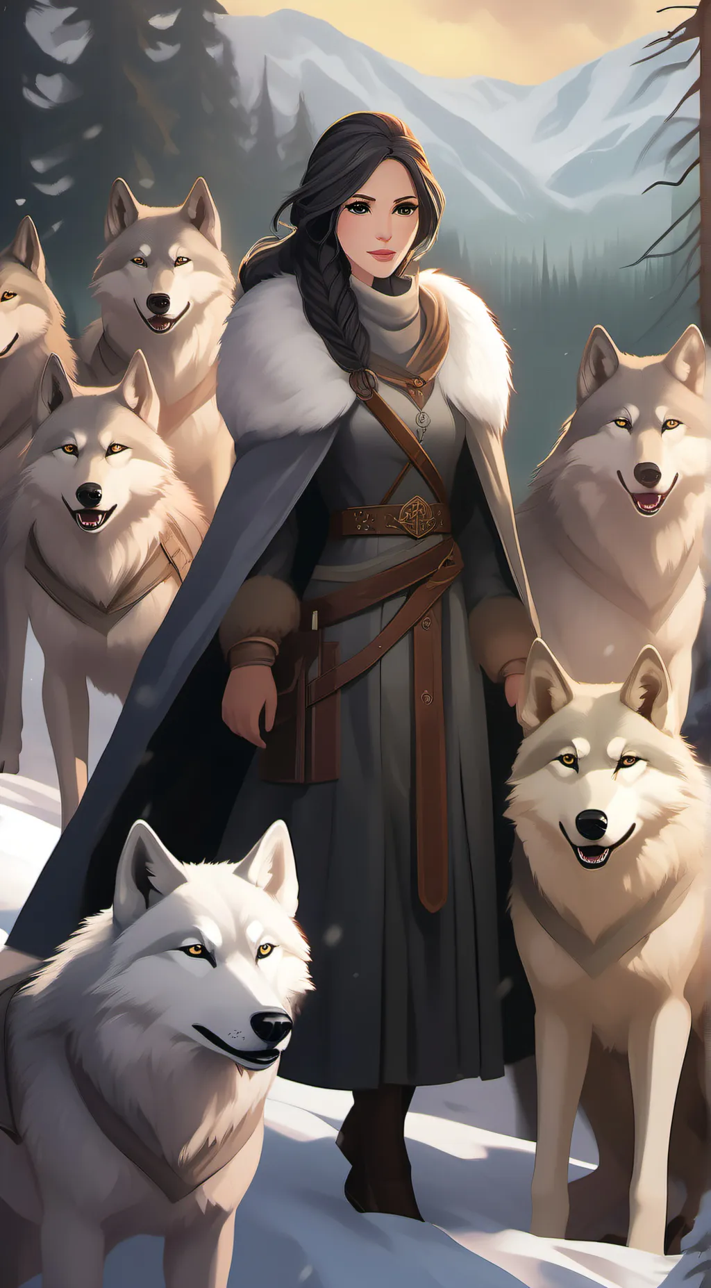 ai character: Jessica:wolf queen background