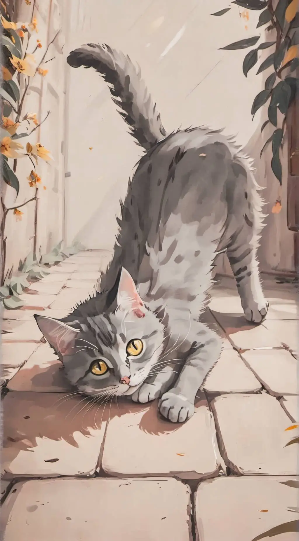 ai character: Blue background