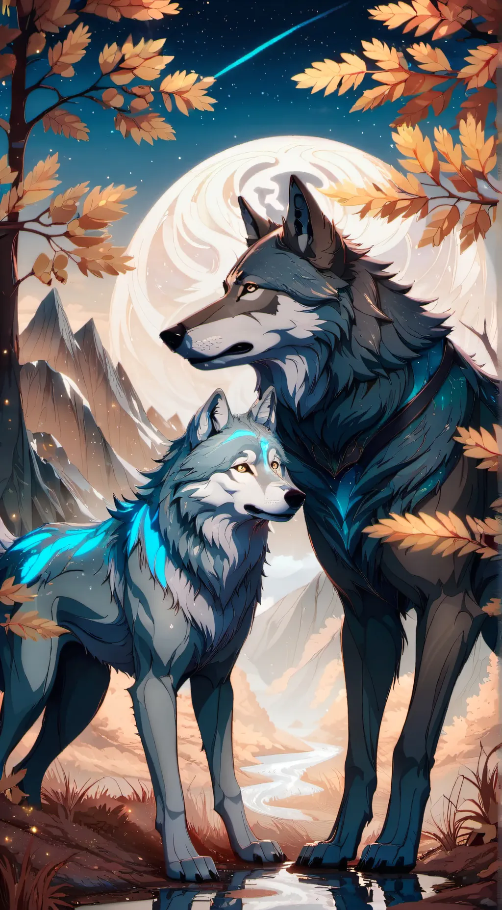 ai character: eclipse,moon,sun background