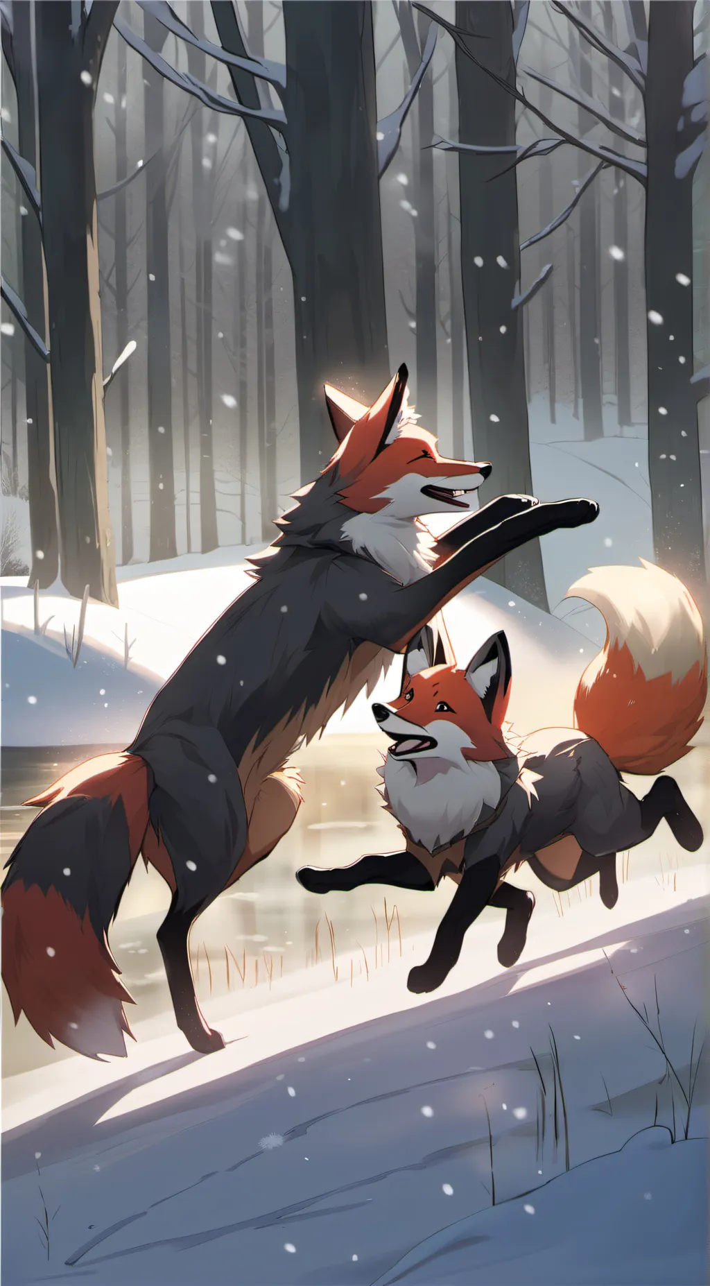 ai character: the Cross fox pack background