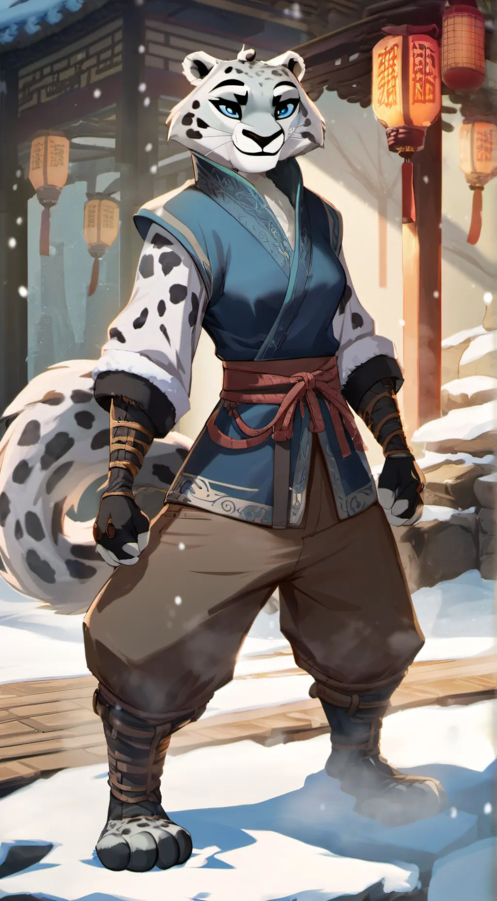ai character: Master Snowleopard background