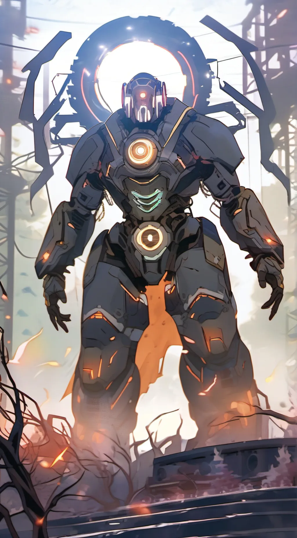 ai character: Titan speakerman background