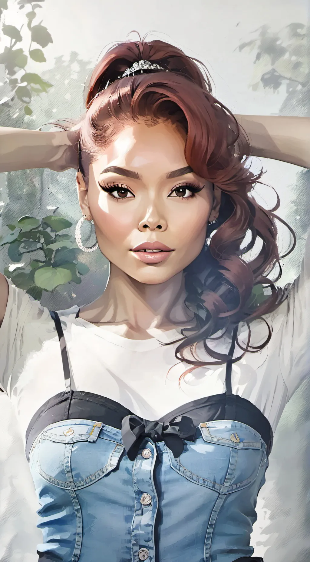 ai character: Kelly Bella  background