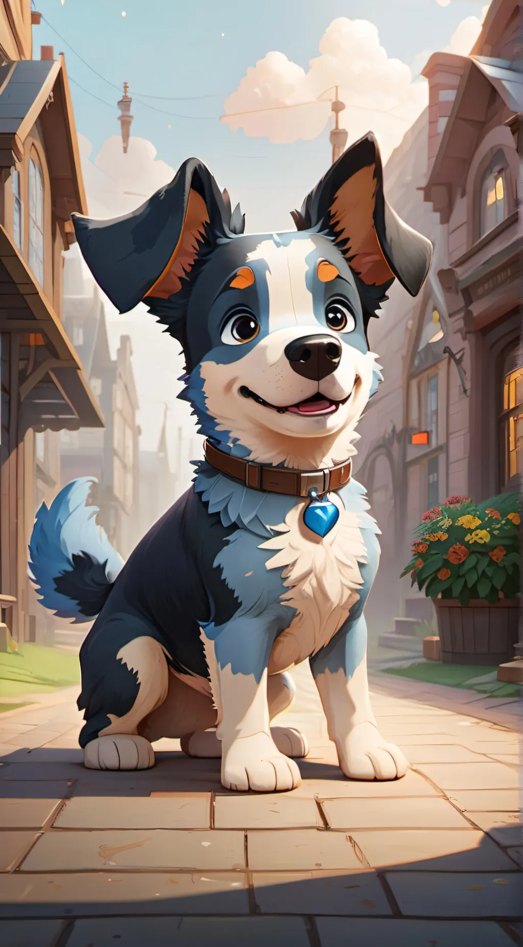 ai character: Bluey background