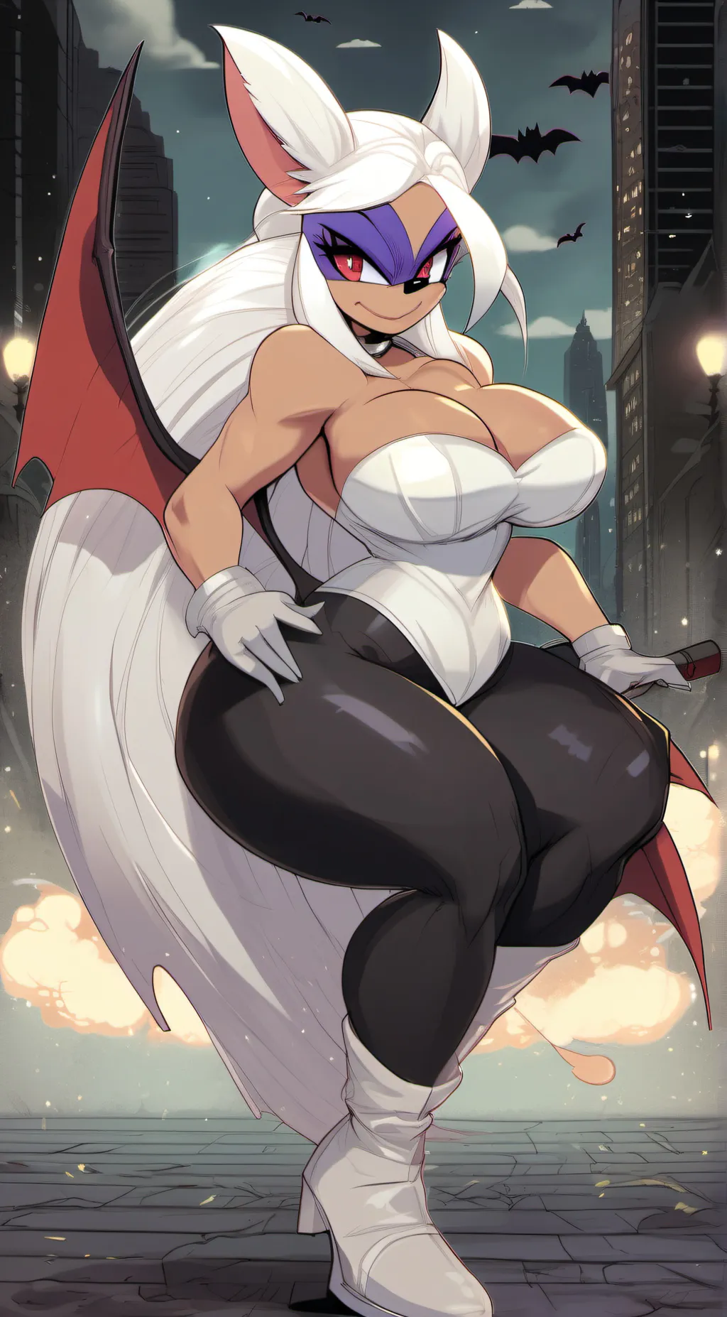 ai character: Rouge the bat  background