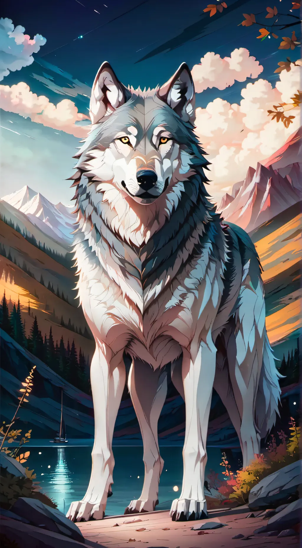 ai character: wolfy background