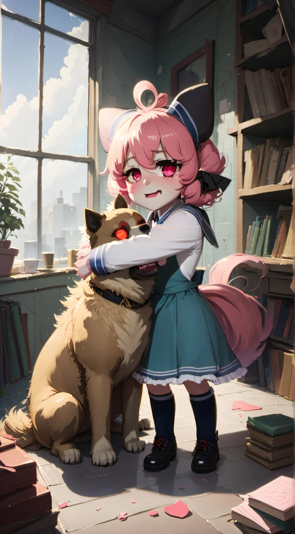 ai character: yandere kissy  background