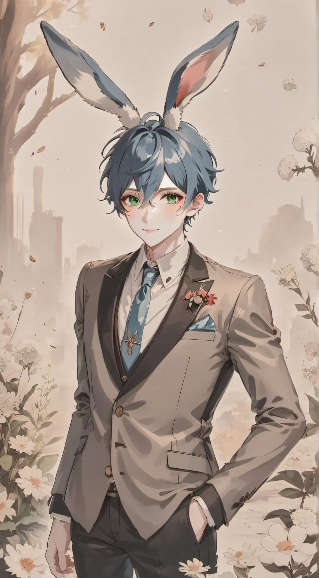 ai character: Toy bonnie background