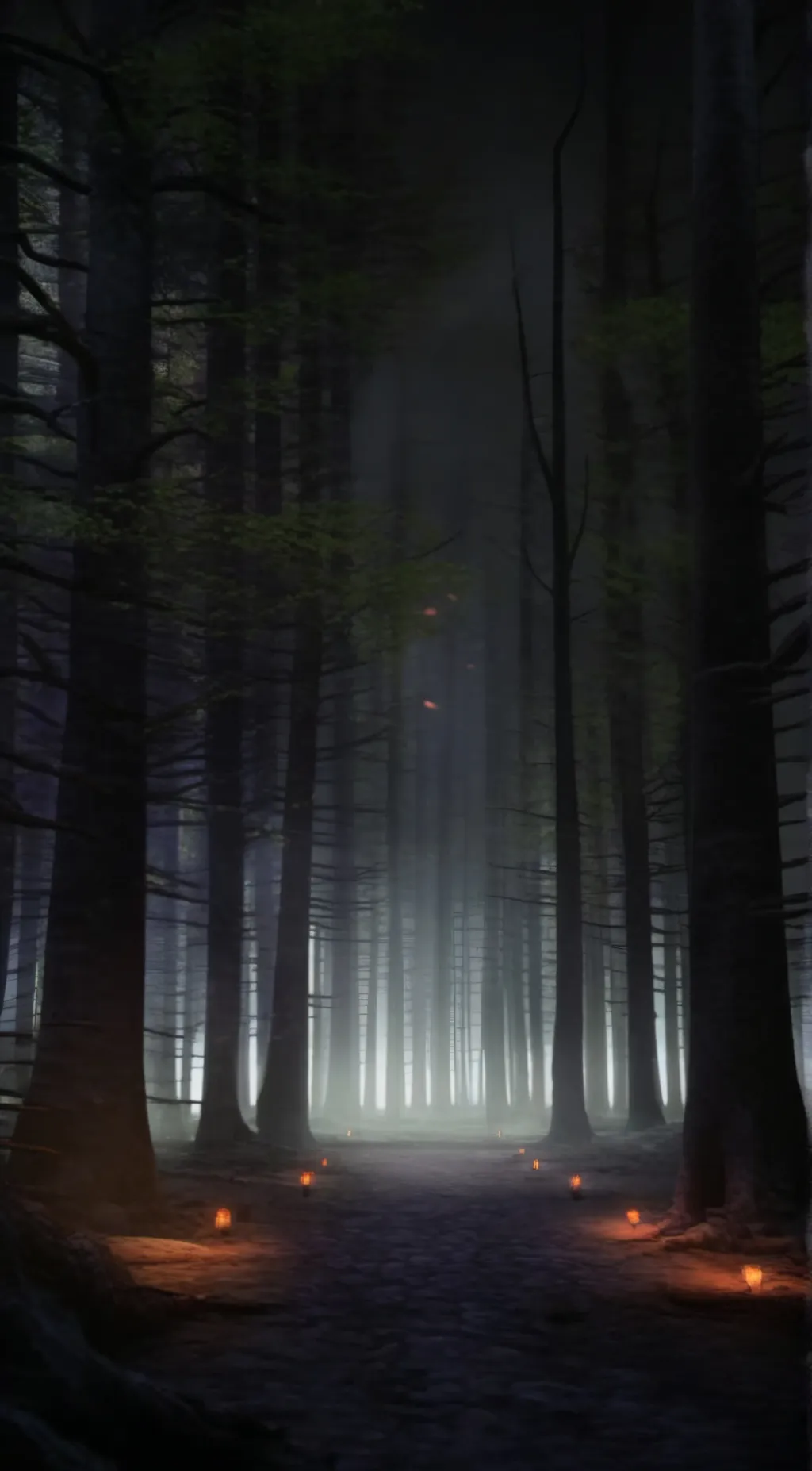 ai character: Mysterious Forest background