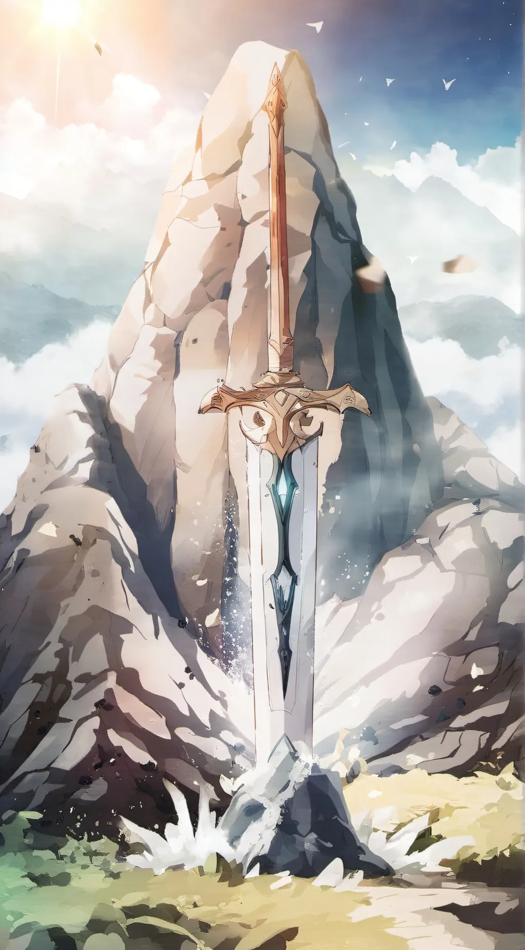 ai character: Sword in the Stone background