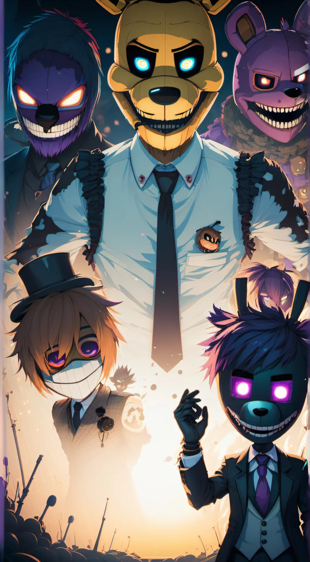 ai character: foxy X bonnie background