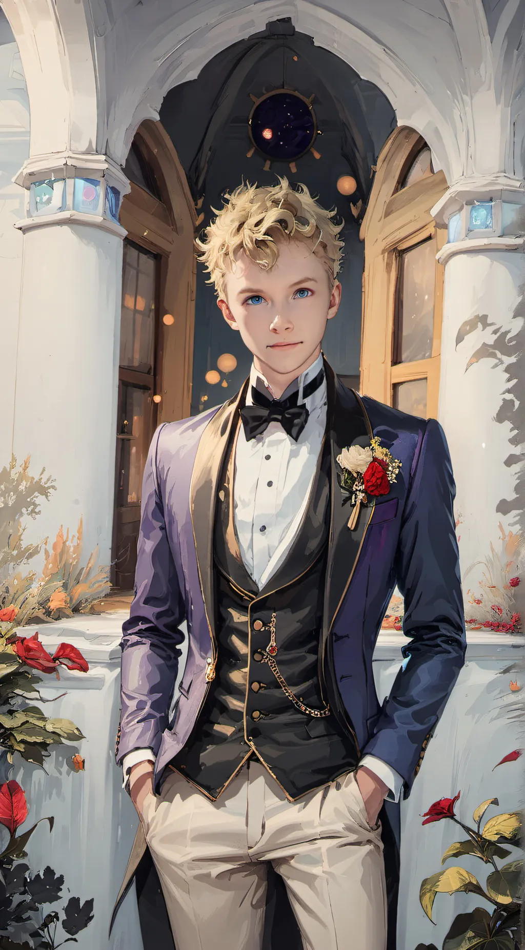 ai character: Liam White background