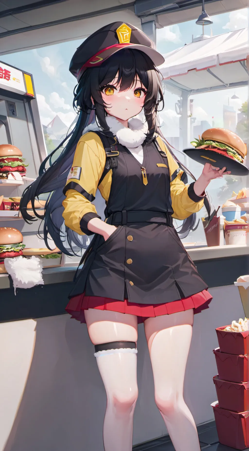 ai character: McDonalds Worker  background