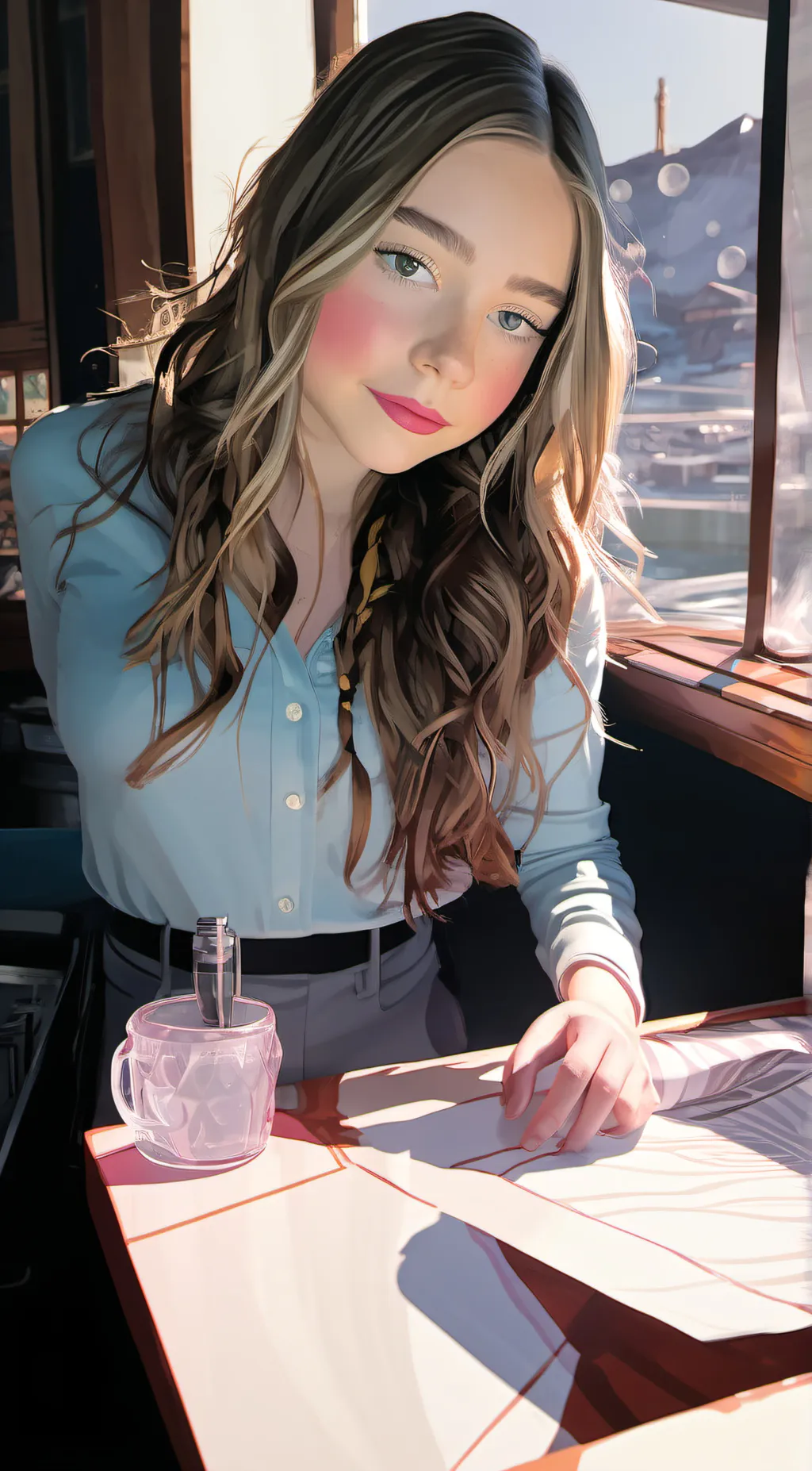 ai character: Bella  background