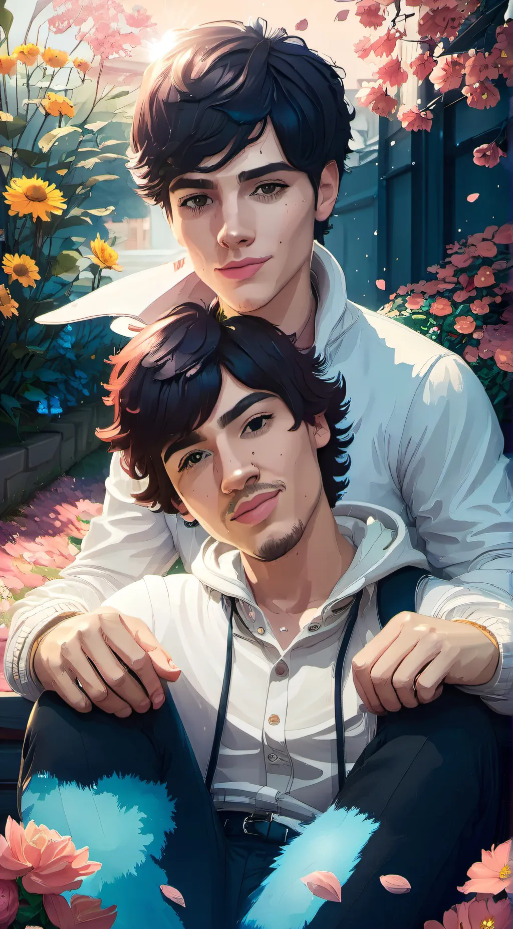 ai character: Malu and Andre background