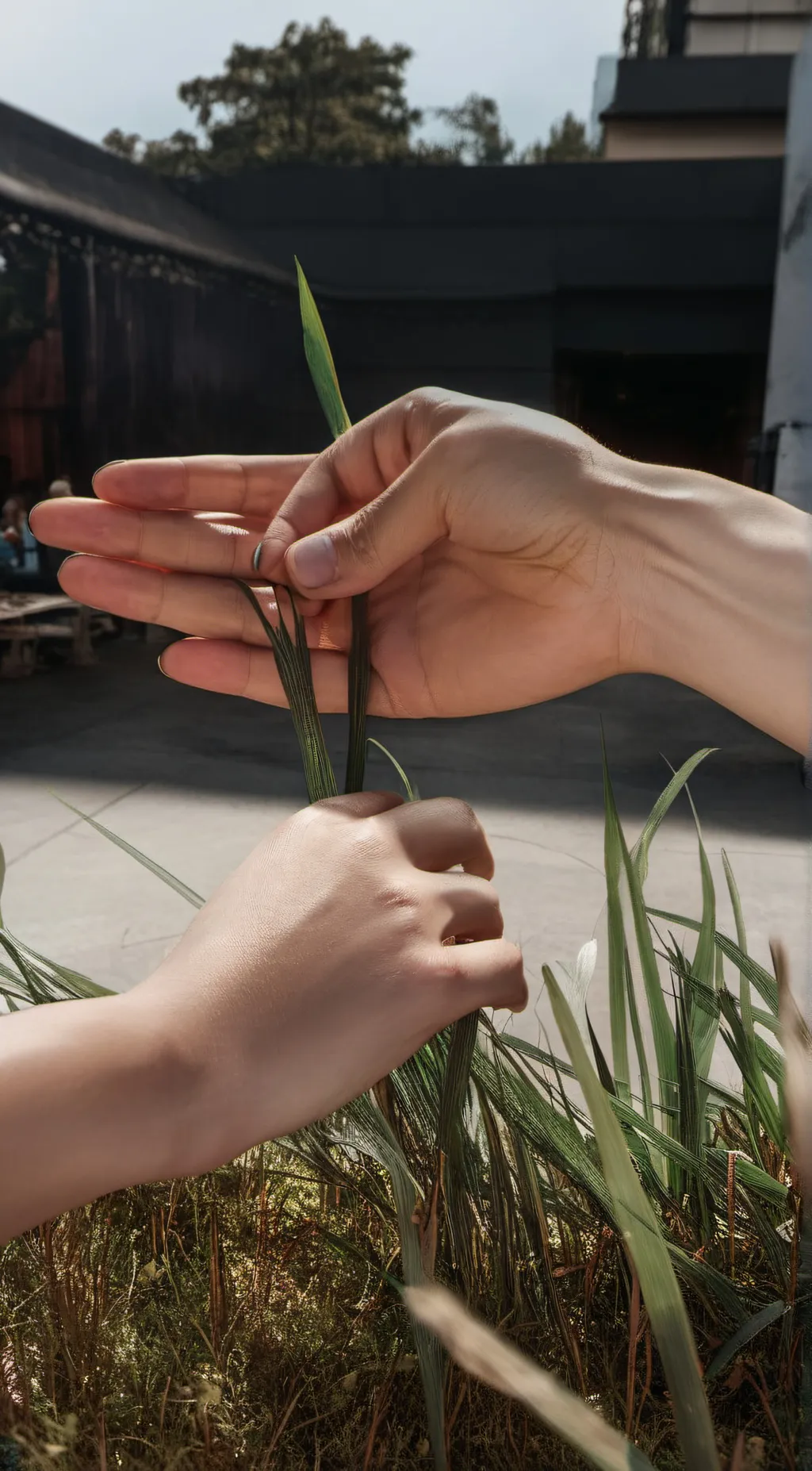 ai character: Grass background