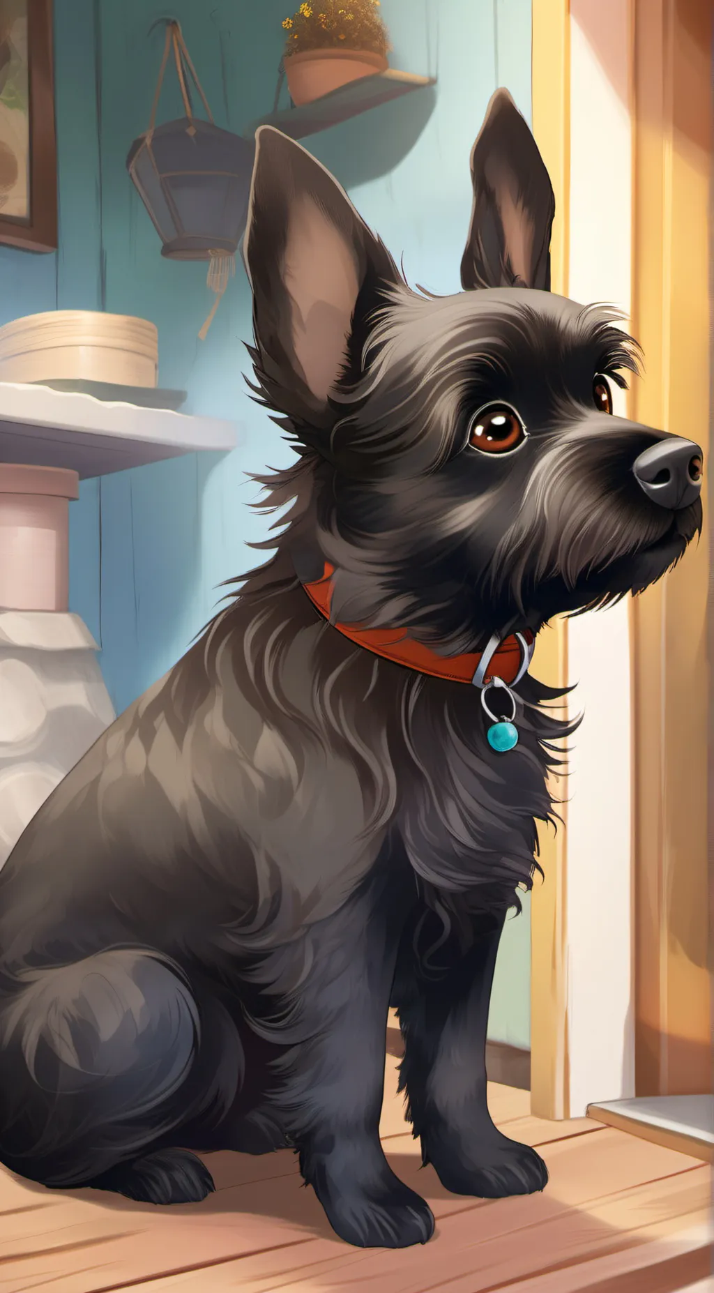 ai character: smokey  background