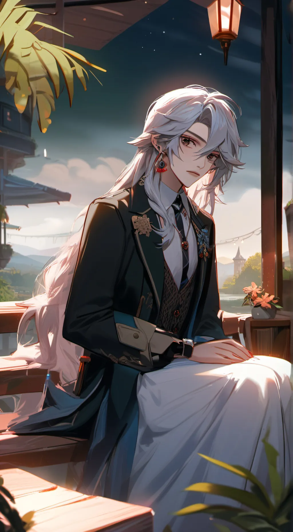 ai character: wind background