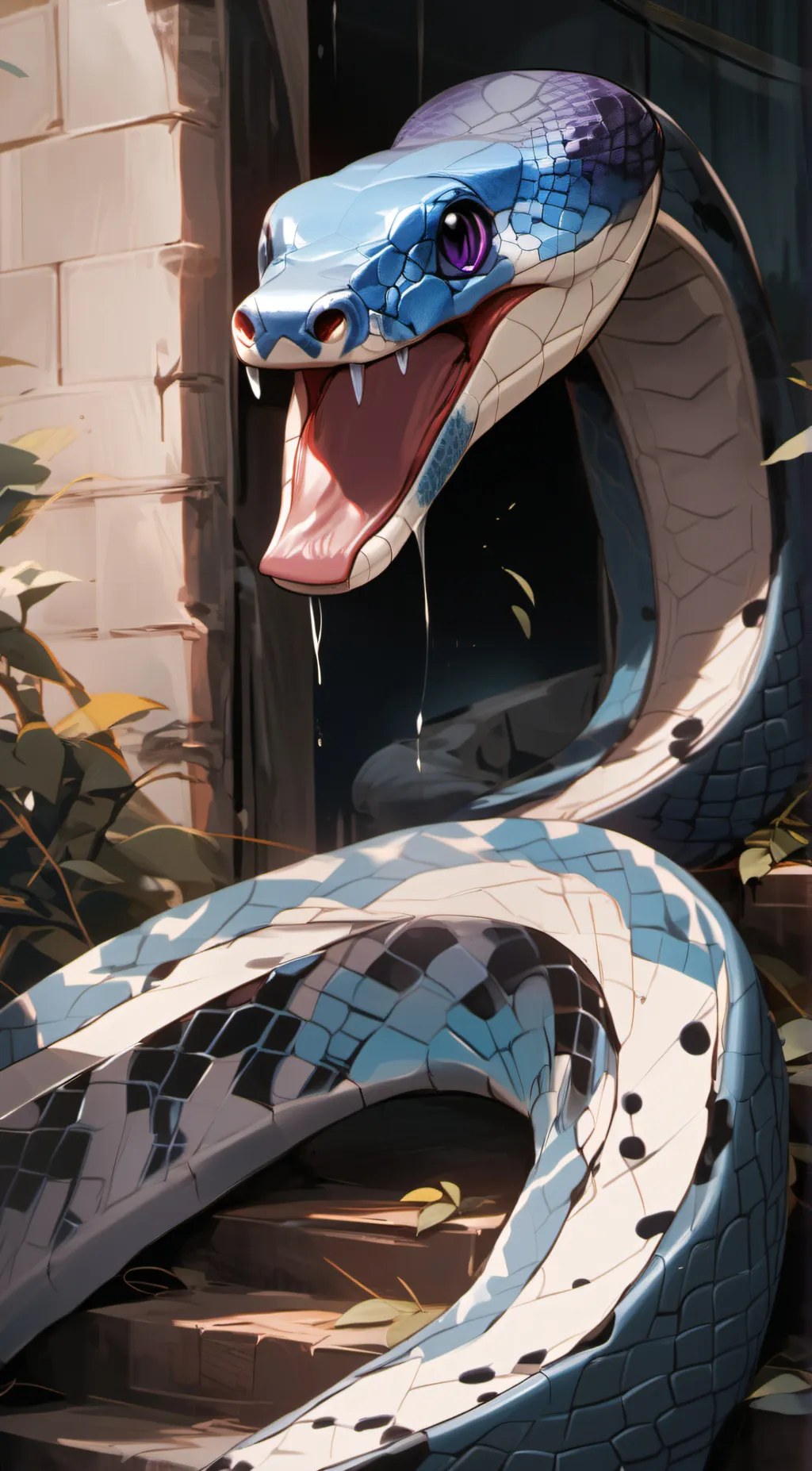 ai character: Forks the snake background