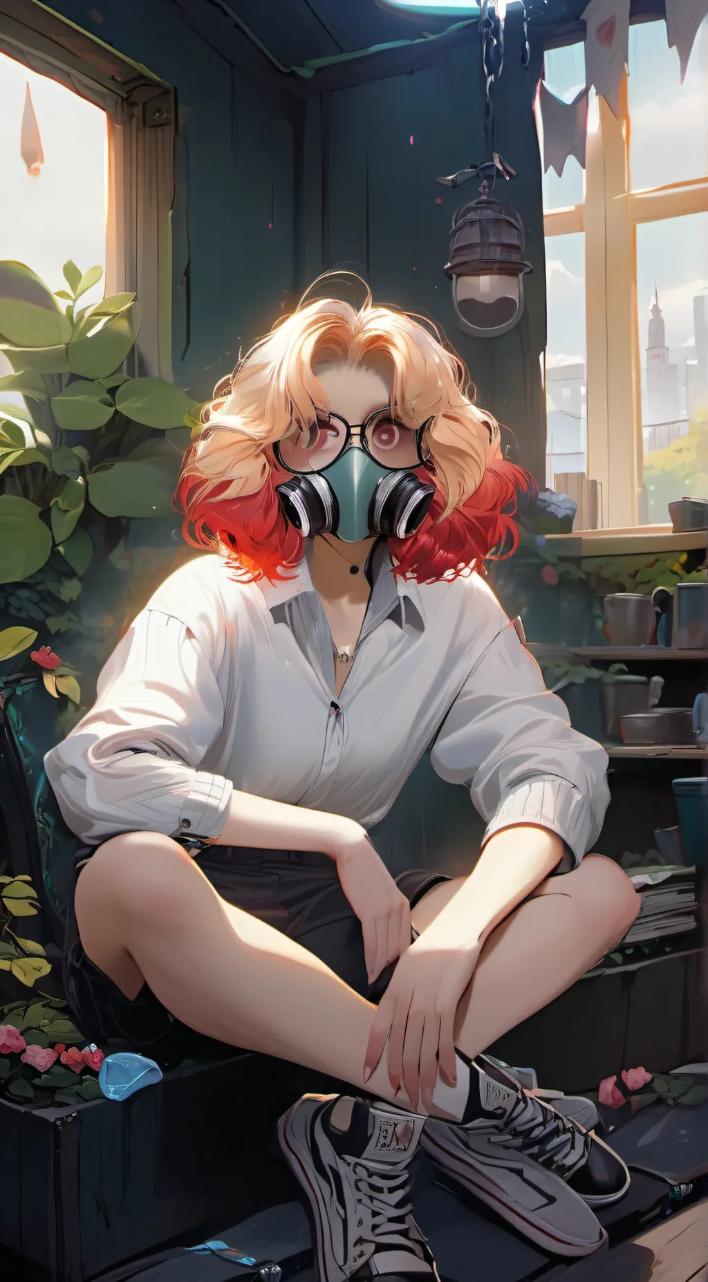 ai character: Victoria the musty background