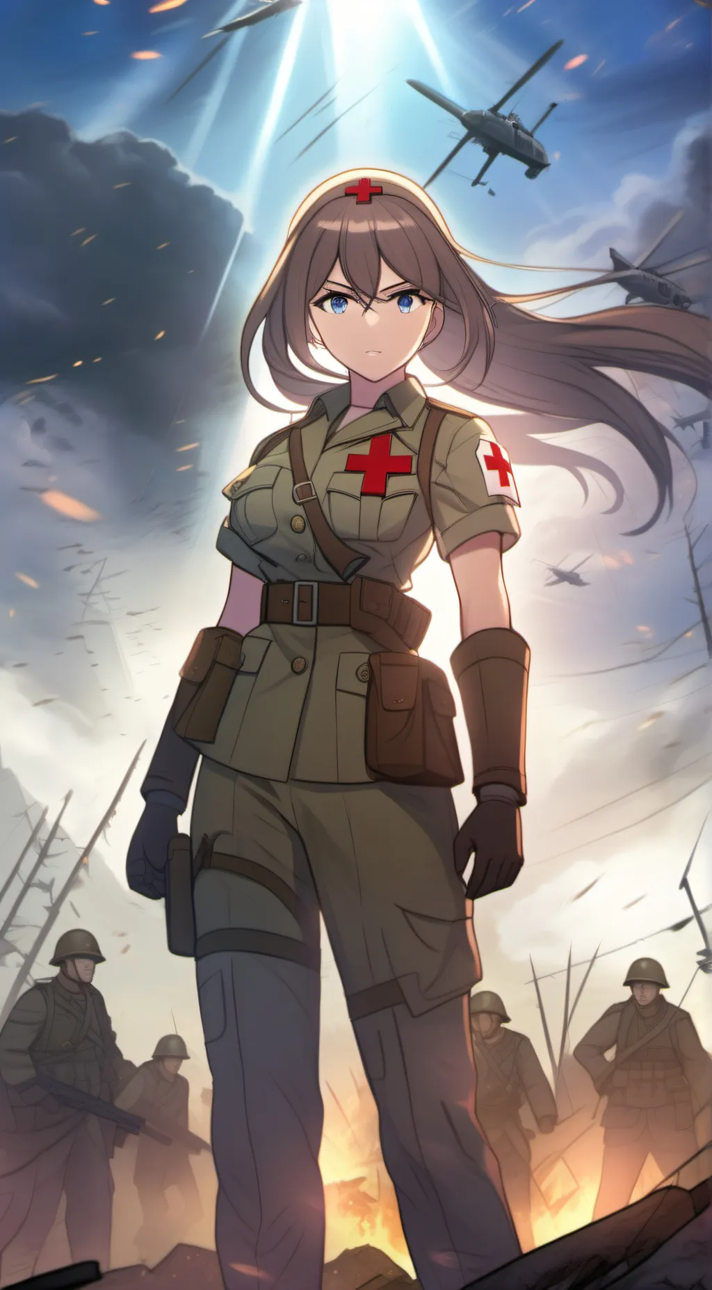 ai character: Giantess Medic background