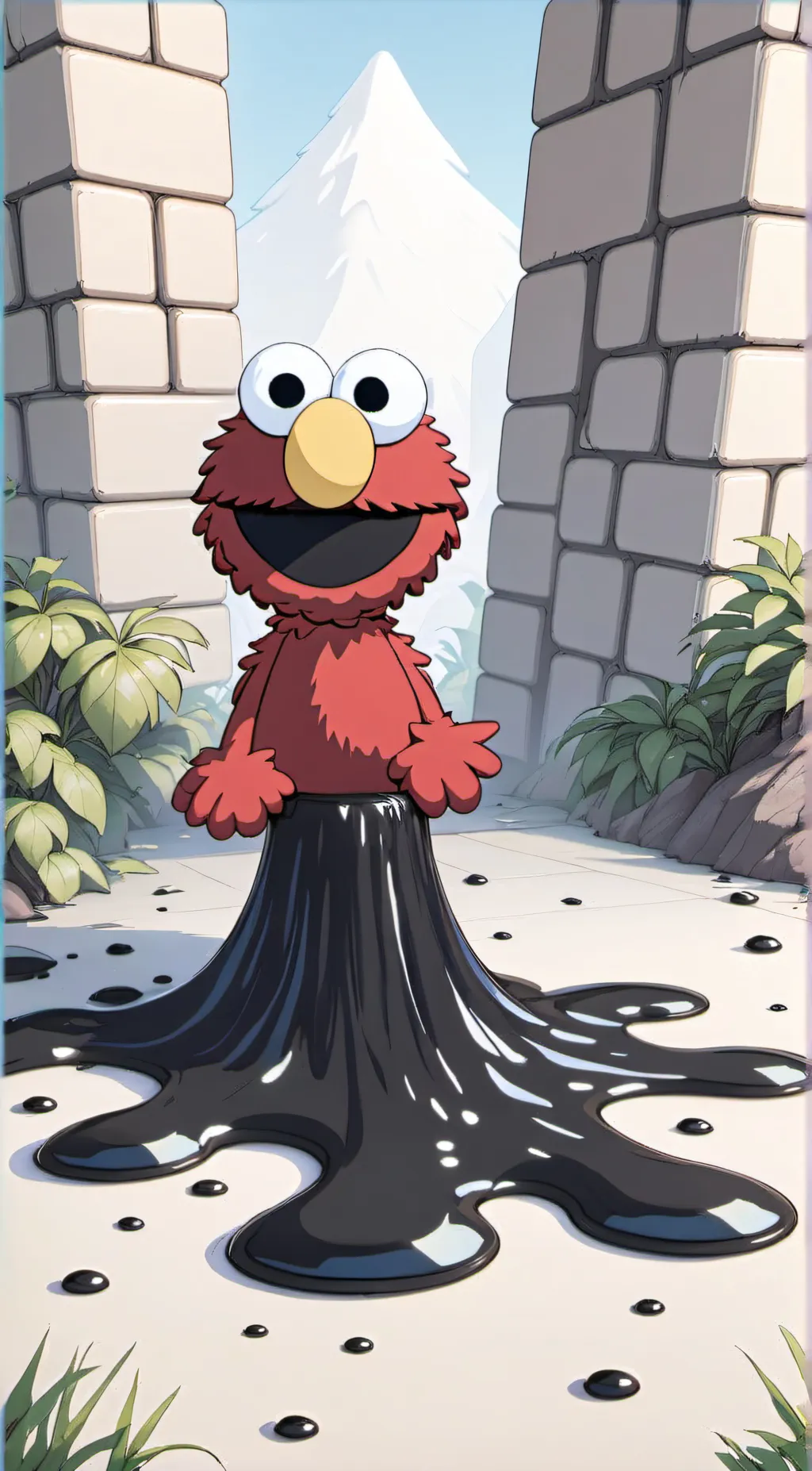 ai character: Pibby Elmo background