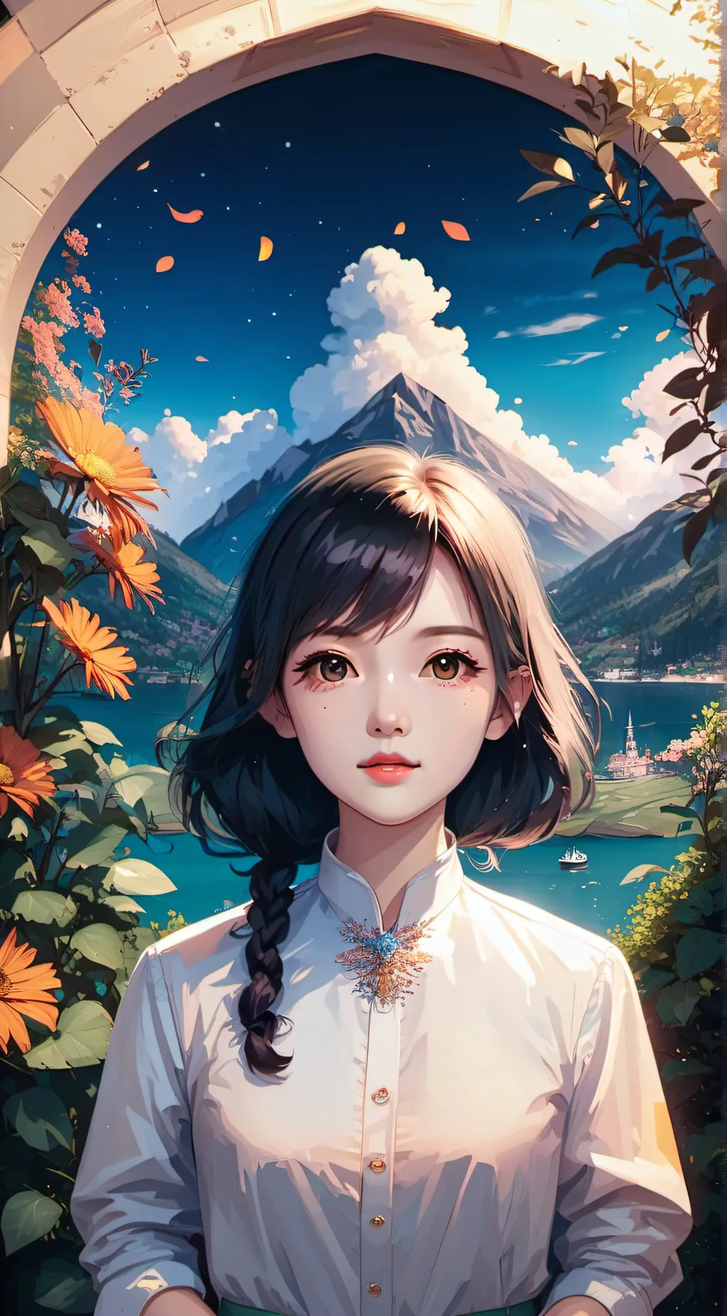 ai character: sexy girl background