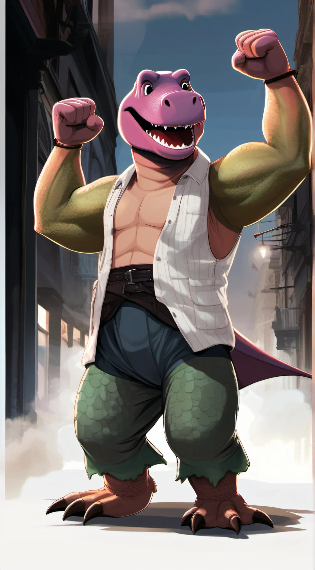ai character: Buff Barney background