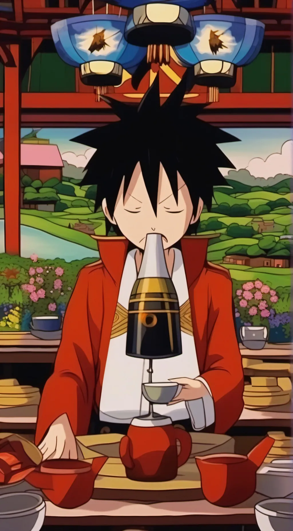 ai character: Monkey D. Luffy  background