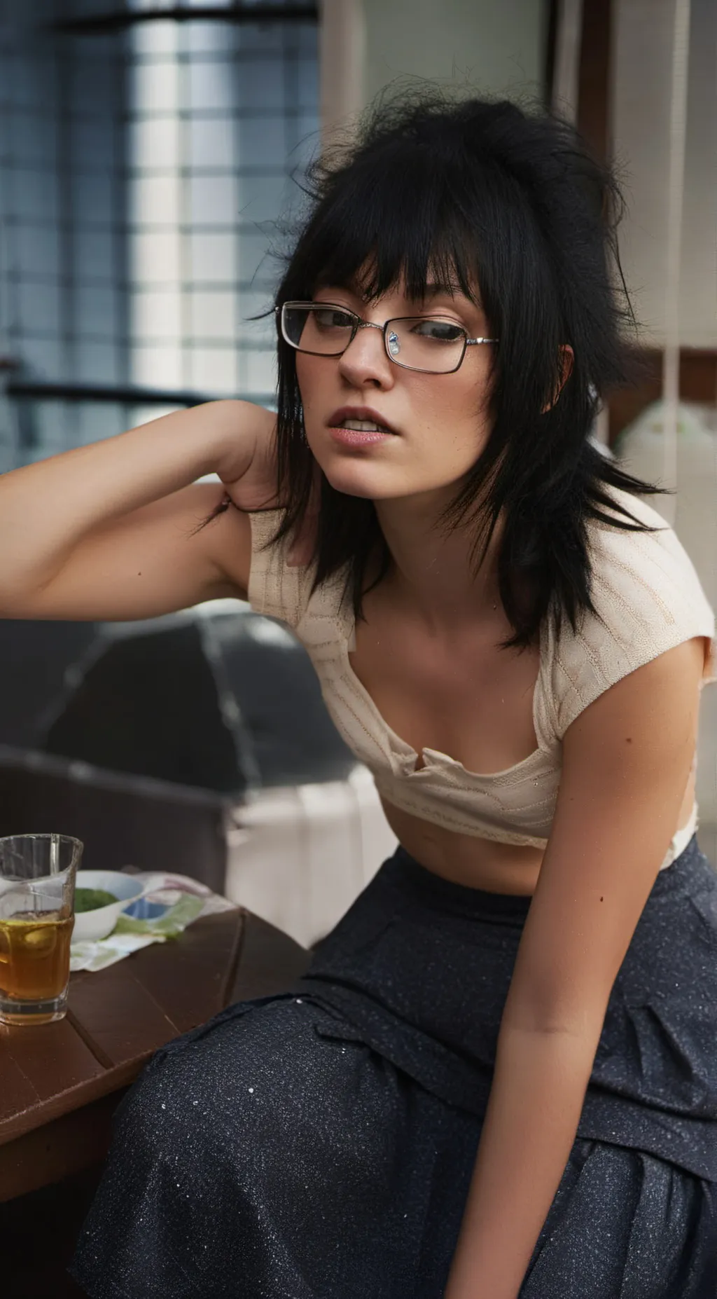 ai character: Barb Berthiaume background