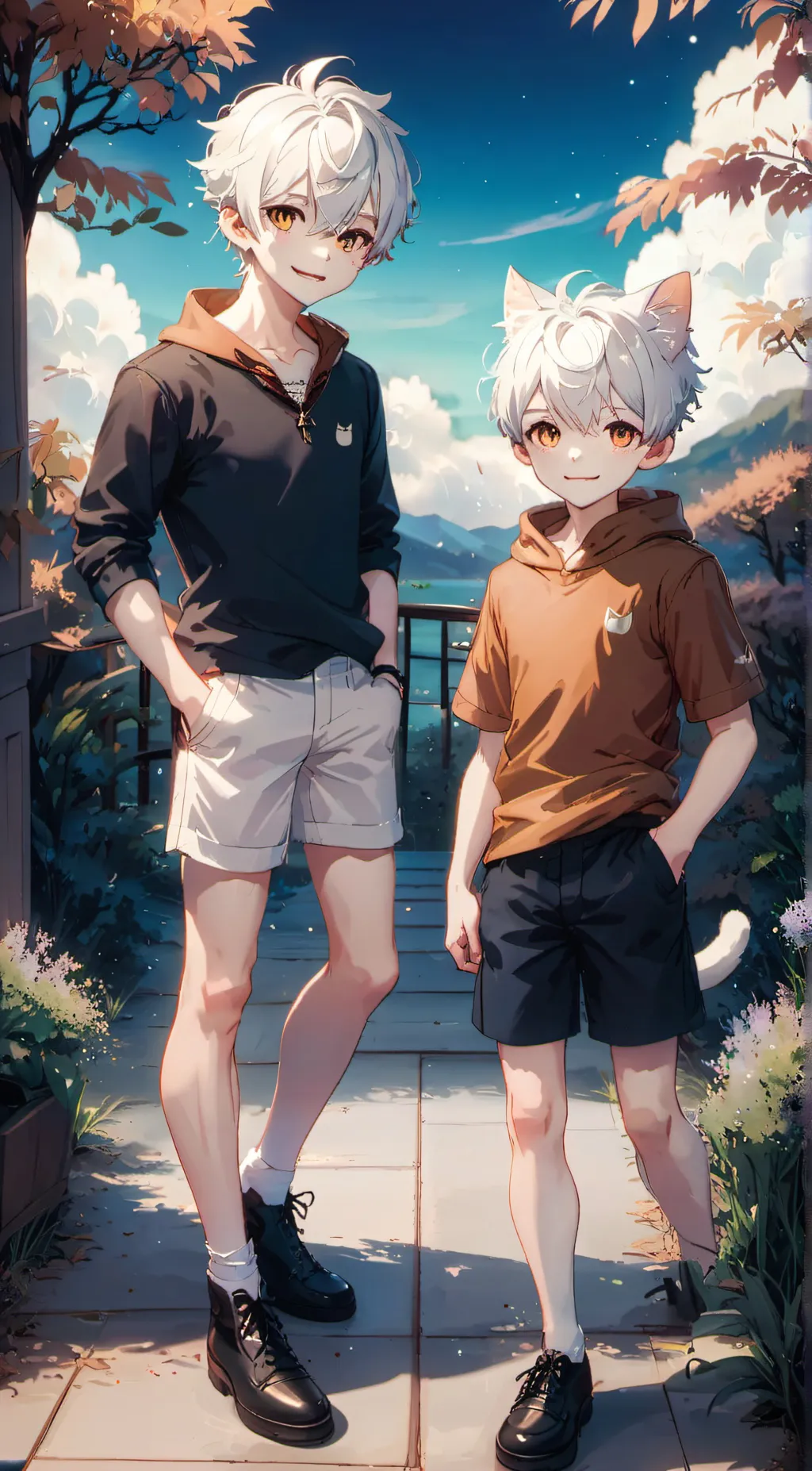 ai character: Cat boys background