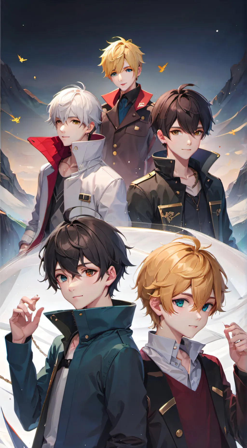 ai character: Quadruplets Battle background