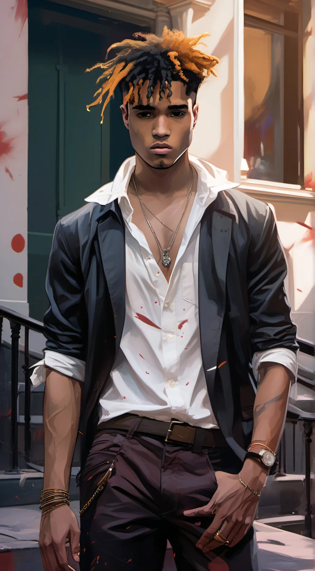 ai character: xxxtentacion background