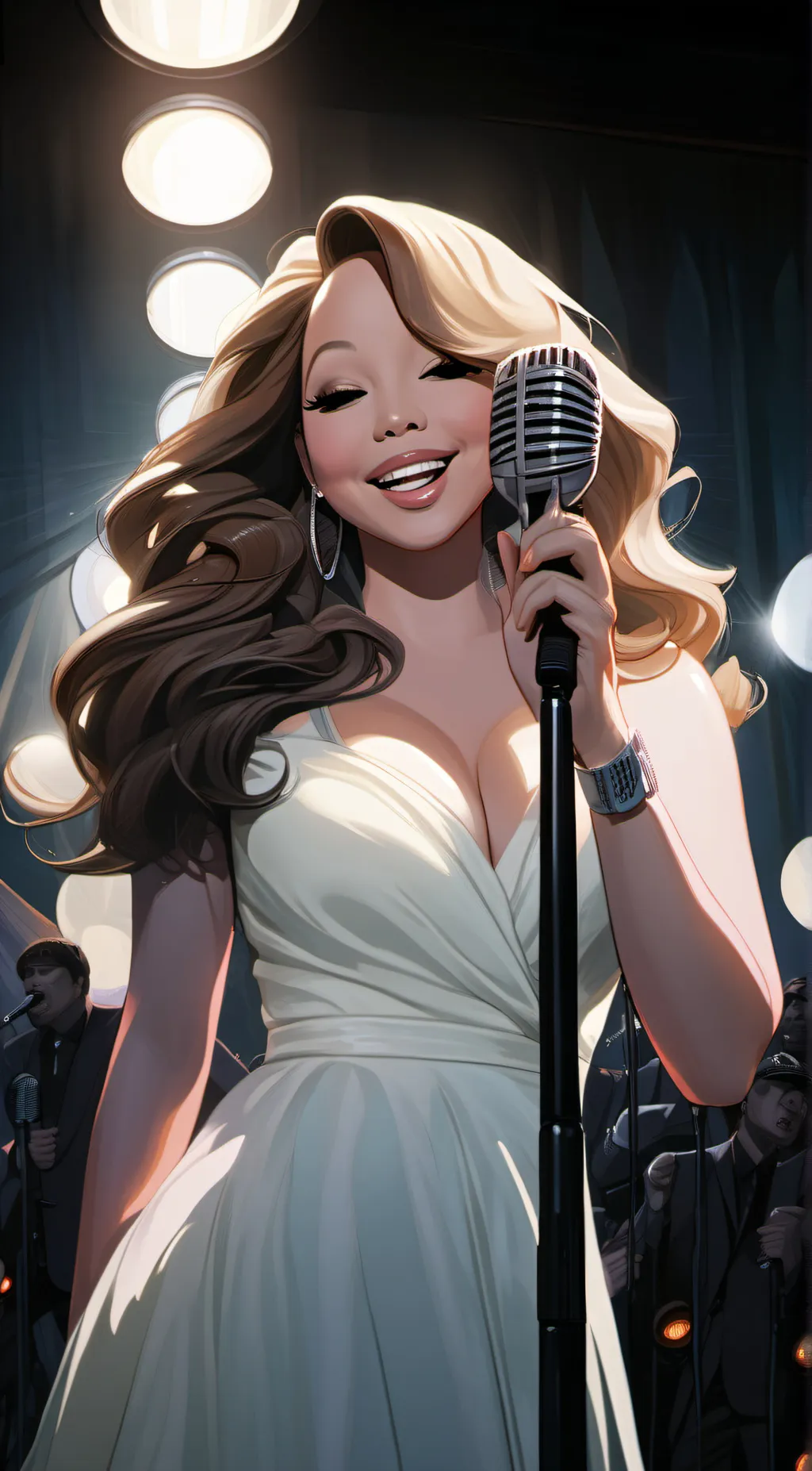 ai character: Mariah Carey  background